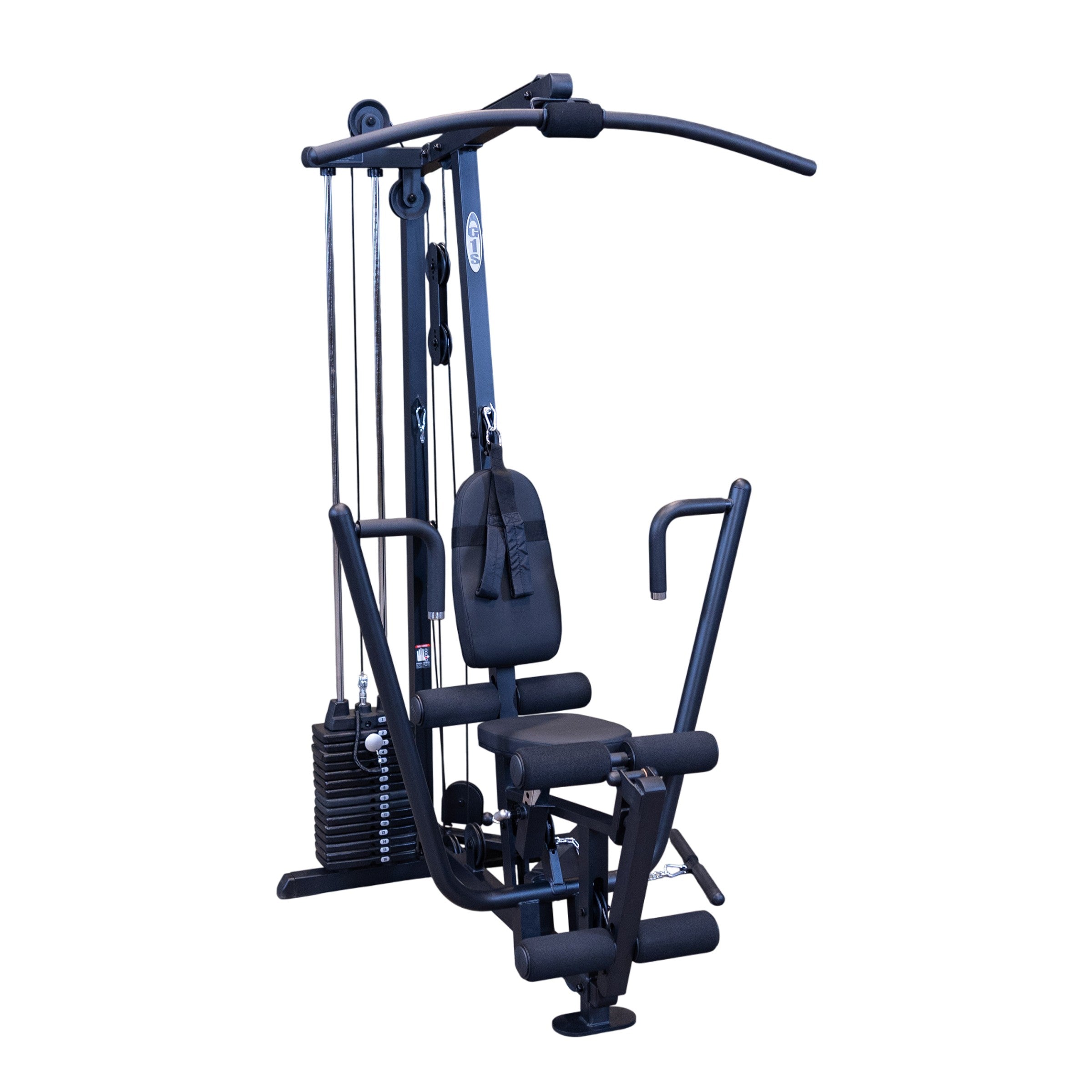 Body-Solid G1B multi station home gym with 160 lb weight stack for full body strength training on white background