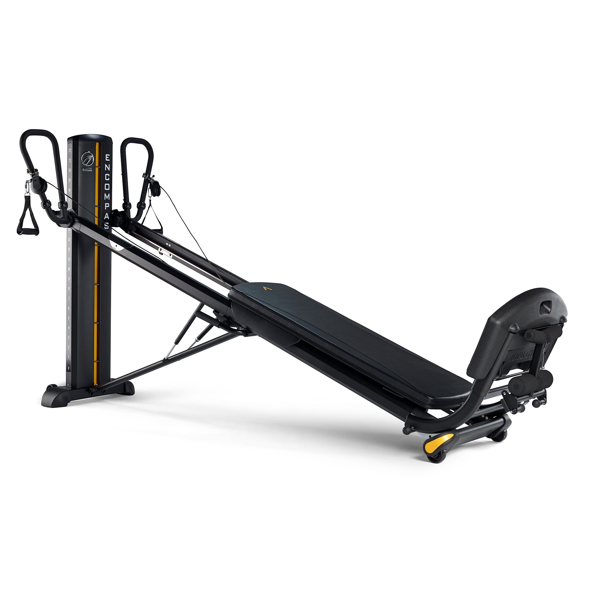 Angled view of Total Gym ELEVATE Encompass full body home gym machine
