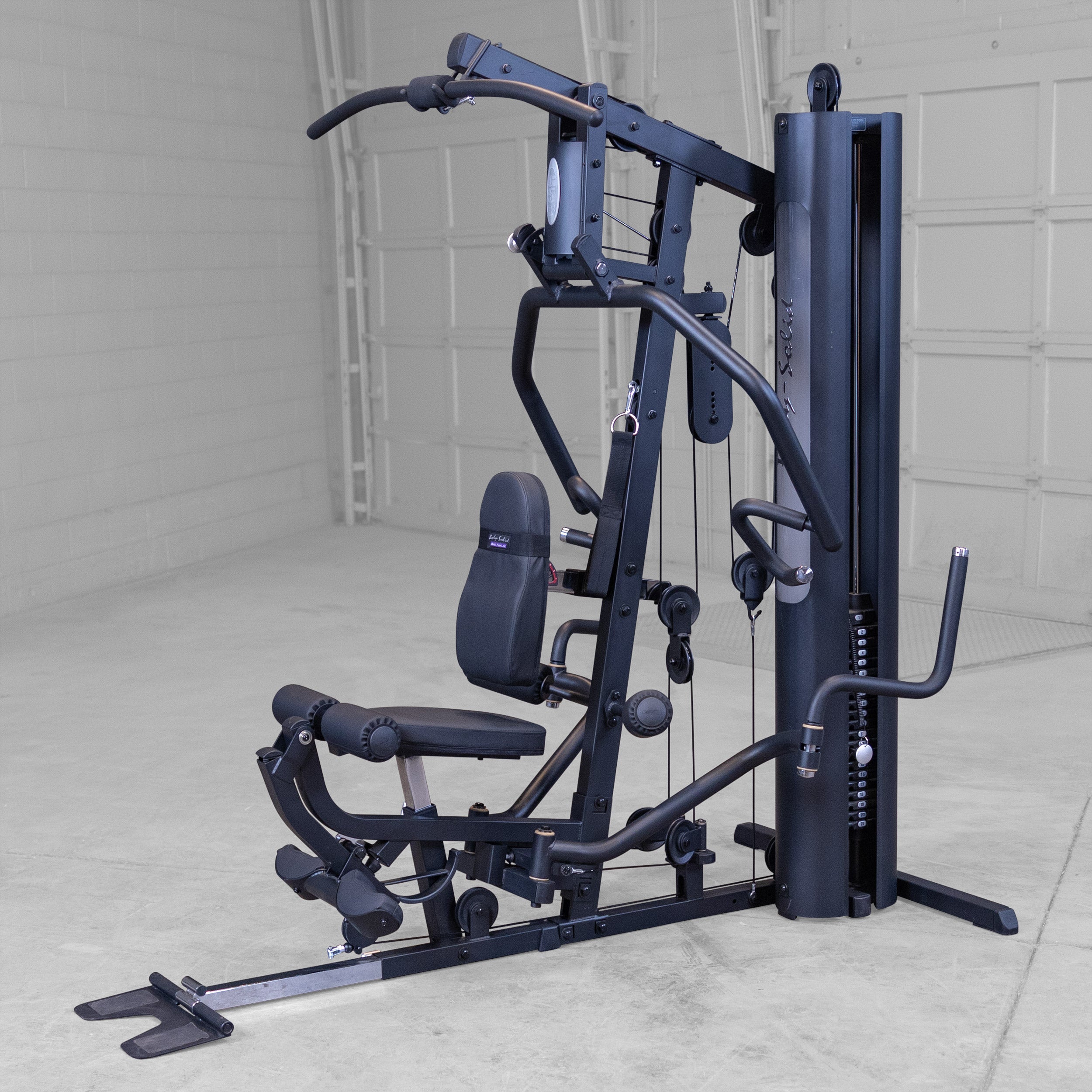 Body-Solid G5B multi station home gym with dual weight stacks and premium strength training stations in a modern home gym setting