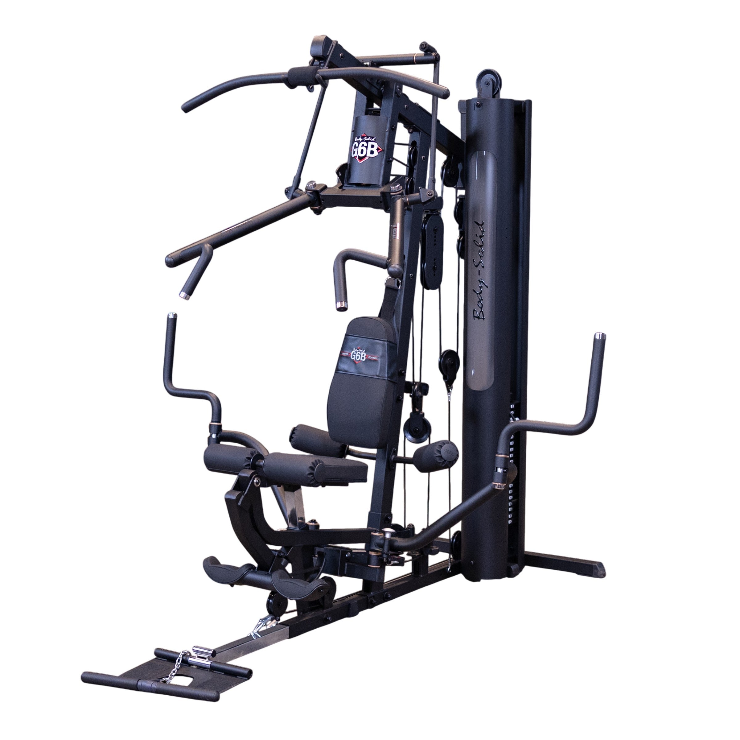 Body-Solid G6B Bi-Angular multi station home gym with 210 lb weight stack and patented press arms