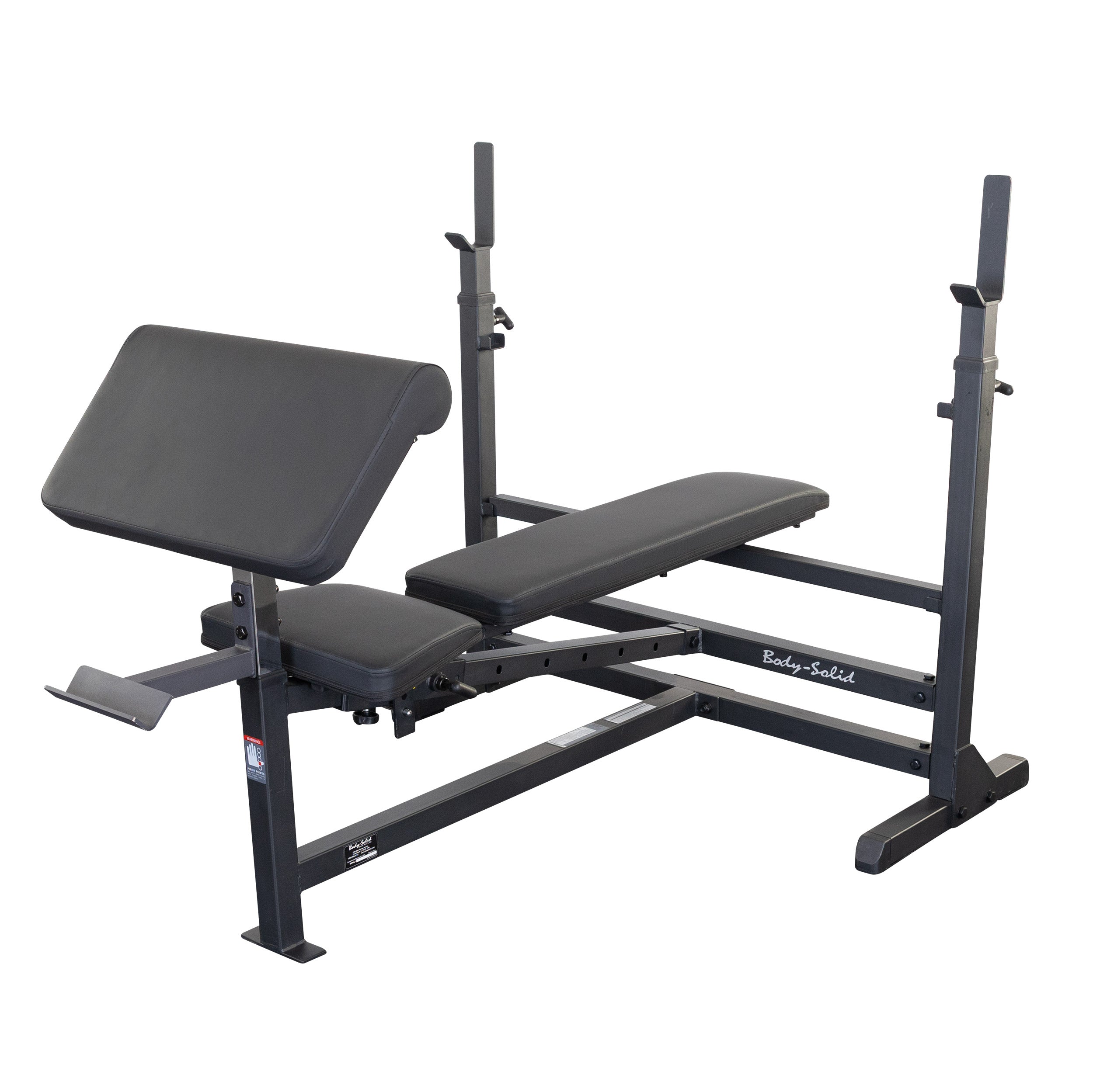 Body-Solid GDIB46LP4 PowerCenter Combo Bench Package with adjustable bench and preacher curl attachment