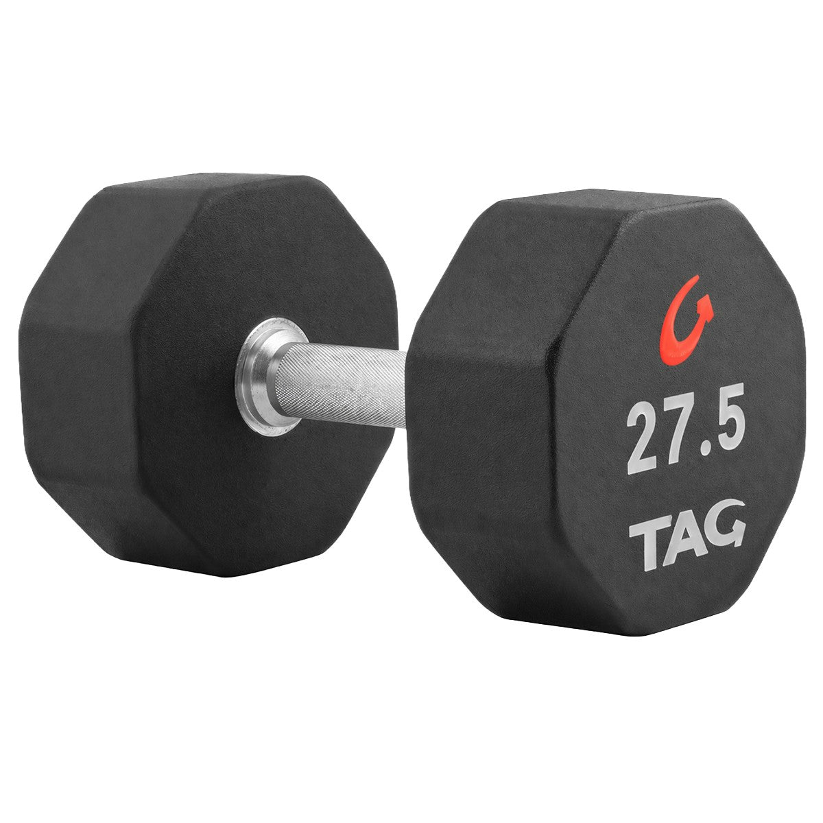 TAG Fitness 8-Sided Pro-Style Urethane Dumbbell Set 7.5-27.5 lbs with commercial-grade urethane construction
