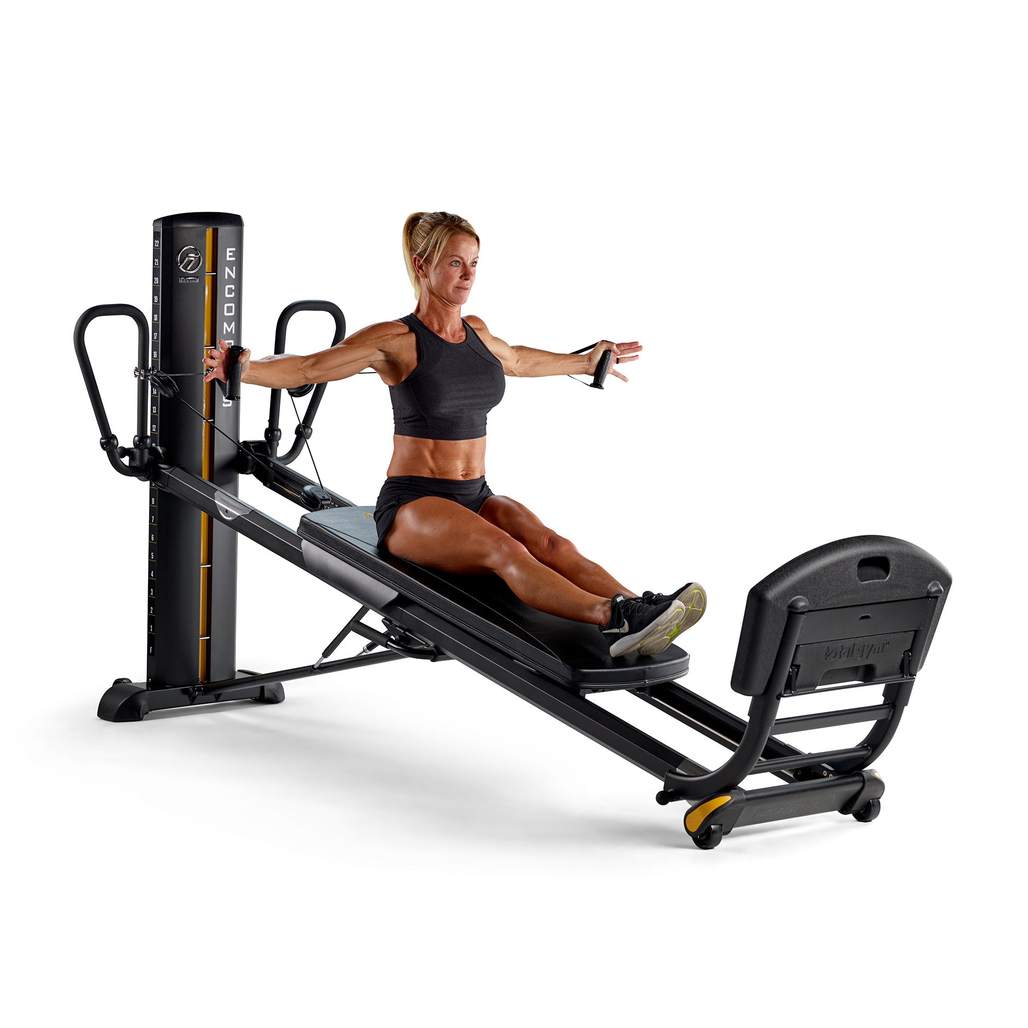 Chest fly workout using Total Gym ELEVATE Encompass home gym