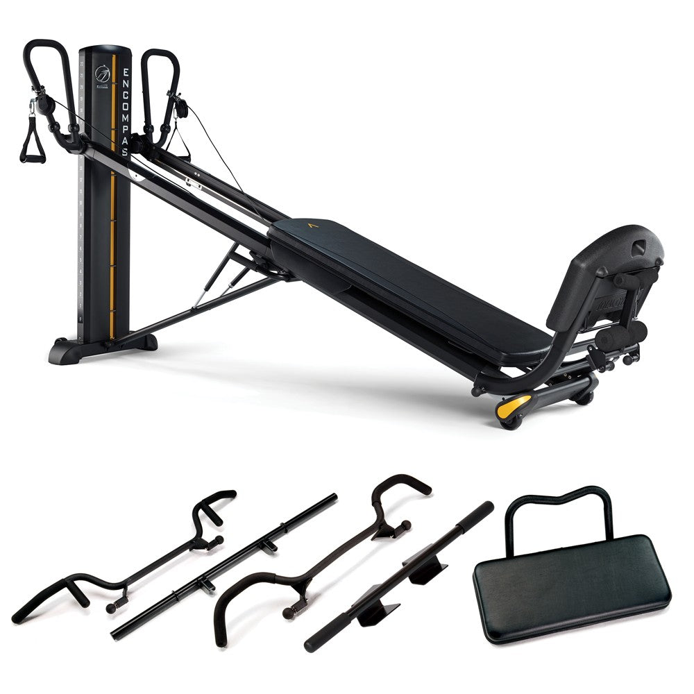 Total Gym ELEVATE Encompass Strength Package full body home gym machine with included accessories