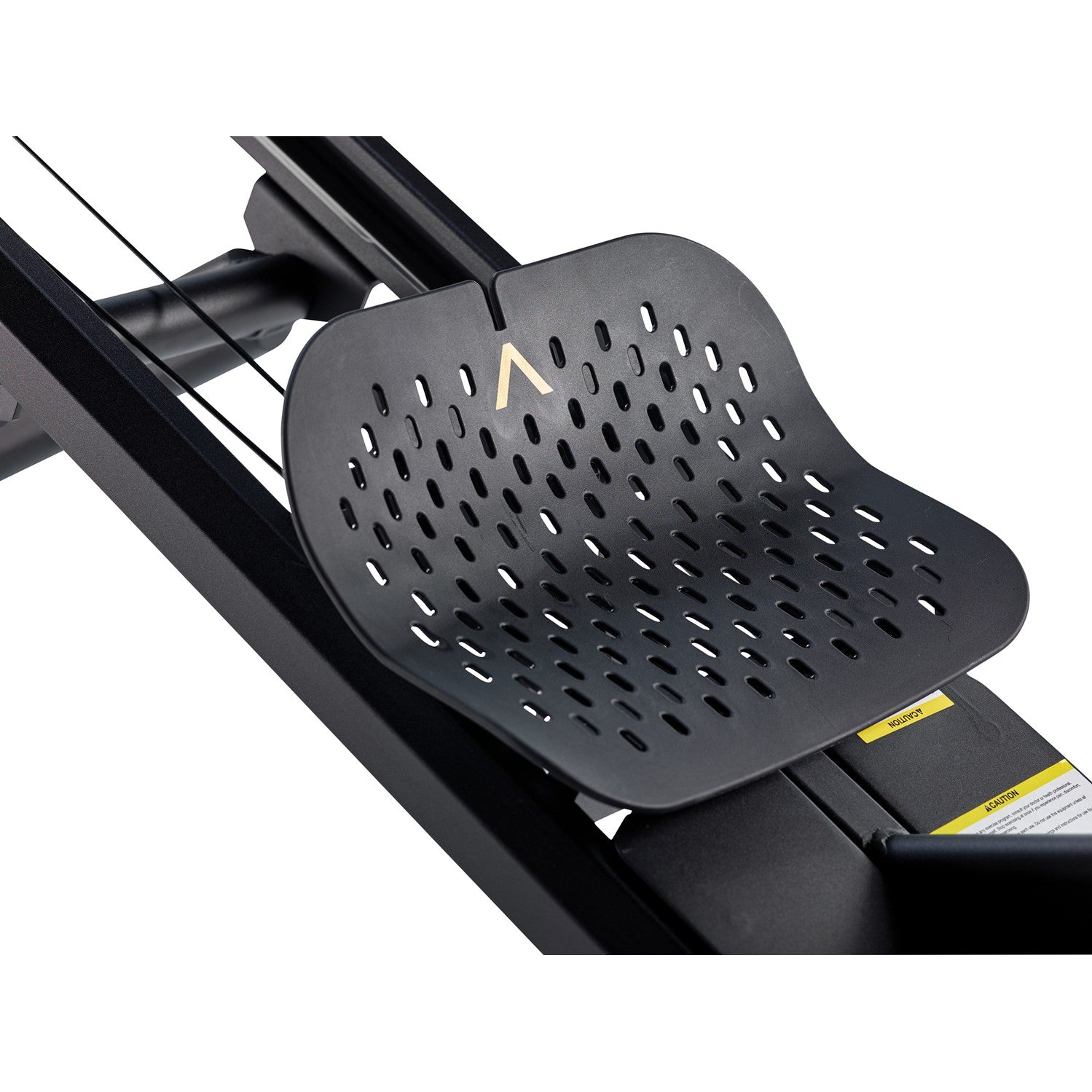 Close up of the ergonomic molded rowing seat on the Total Gym ELEVATE Row ADJ adjustable incline rowing machine
